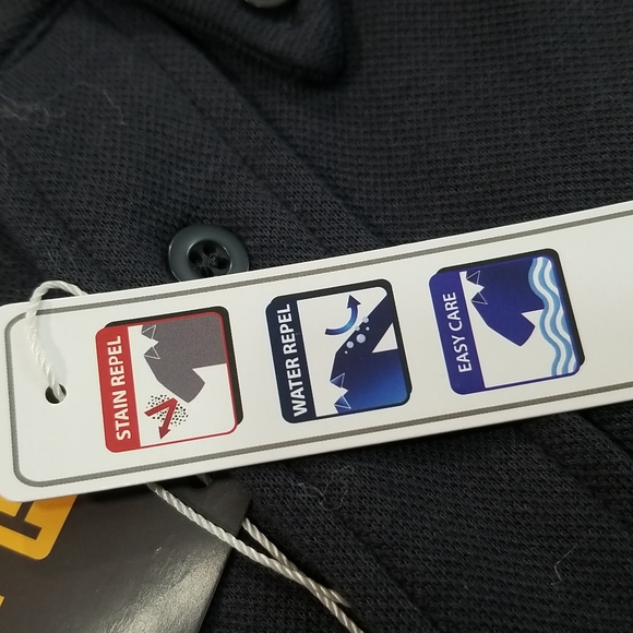 Harriton Adult Stainblock charcoal Shirt. L - Picture 13 of 13